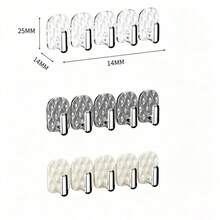 Freely Assembled Multi-Functional Mini Adhesive Hooks, No-Drill Wall-Mounted Item Storage And Display Racks, Perfect For Keys, Necklaces, And Other Small Items - A - View 7