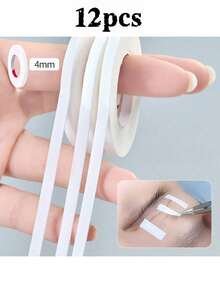 1/6/12 Rolls Microporous Breathable Eyelash Extension Tape, Eyelash Pad Under Eye Tape, Lint-Free, 4mm New Eyelash Lift Tape, Suitable For Makeup/Single Lash/Professional - White - View 12