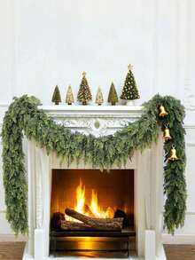 70.86 Inch Realistic Artificial Christmas Wreath, Fox Wreath, Norwegian Pine Wreath - Perfect For Christmas, Restaurant, Fireplace And Outdoor Decor, Farmhouse Style Christmas Decoration, Plastic Wreath, Best Choice For Christmas! - Multicolor - View 3