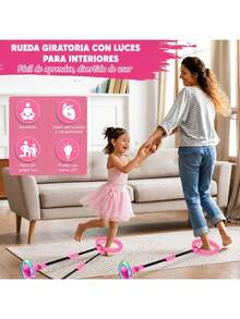 LED Light-Up Ankle Hopper Ball, Foldable Toy - Pink - View 7