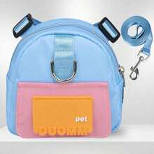 Adjustable Dog Harness Backpack Set With Leash And Poop Bags, Cute Snack Storage Vest, Suitable For Small/Medium Pets, Hiking And Daily Walks - Multicolor - View 14