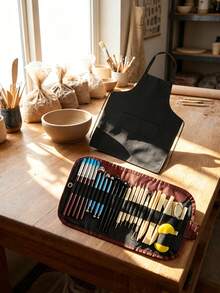 23/28/29/5Pcs Clay Carving Tools Set With Storage Case Stainless Steel Wood Handle Sturdy For Pottery Crafts DIY Artists Hobbyists Beginners - Multicolor - View 6