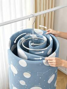 Spiral Bedding Drying Rack, Space Planet Print Foldable Bed Sheet & Blanket Hanging Rack, Heavy Duty Rotating Laundry Drying Rack, Suitable For Bed Sheets, Duvet Covers, Towels, Bedding, Balcony Indoor & Outdoor Clothes Drying - View 5