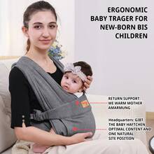 VRBABIES Toddler Carrier With Adjustable Shoulder Strap, Baby Carrier,Canguro Para Cargar Bebe,Baby Carrier Newborn To Toddler - 深灰色 - 查看 4