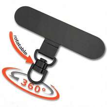 Phone Lanyard Metal Tab, 360° Swivel Key Ring, Stainless‑Steel Clip For Universal Phone Case, Silver & Black Available - Multicolor - View 3