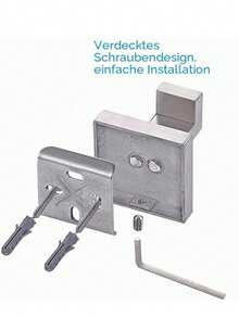 YUET 2 Pezzi Gancio per Asciugamani Gancio da Parete per Bagno Gancio da Parete in Acciaio Inox 304, Argento | Gancio per Asciugamano, Accappatoio, Gancio per Vestiti Accappatoio Cucina Bagno Portasciugamani, Montaggio a Parete con Vite - Argento - Visualizzare 6