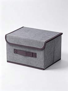 1 Multifunctional Storage Box, Fabric Storage Box, Foldable, With Lid, Suitable For Home Clothing Storage, Toy Organization, Bedroom Storage, Organizing And Storage, Bed Bottom Clothing Storage Box, Bedroom Essentials - Light Grey - View 6