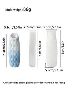 1pc Round Vertical Striped Vase Silicone Mold European Style Casting Mould For Gypsum Concrete Epoxy Resin Hydroponic Planter Pen Holder Dried Flower Container DIY Home Decor Handmade Birthday Gift - A - View 10
