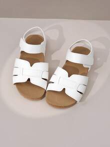 2026 Summer Multi-Functional Girls' Roman Sandals, With Back Strap Design, Soft & Breathable, Non-Slip Sole, Lightweight (Sole/Sole Color Random) - White - View 6