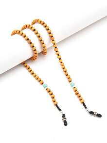 1/2pcs Personalized Beaded Glasses Chain, Fashion Round Bead Glasses Lanyard, Anti-Drop Glasses Clip Hanging Chain - Multicolor - View 8