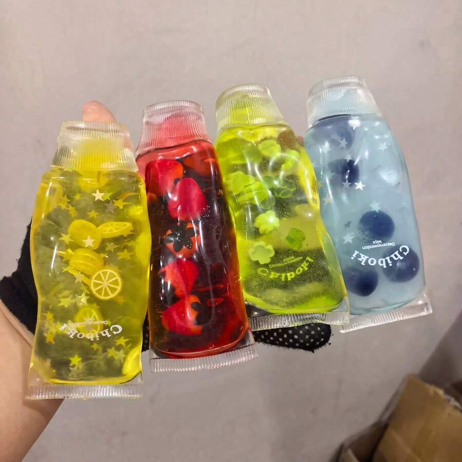 1個牙膏造型透明亮面方塊捏捏樂，柔軟TPR材質果凍感指尖紓壓玩具，可愛牙膏感官手部玩具，可用於緩解焦慮，兒童派對禮物、日禮物，柔軟玩具