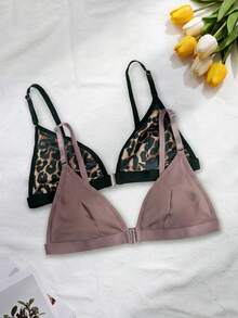 3件組女款前扣式無鋼圈內衣 - 彩色 - 查看 4