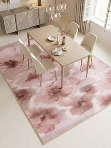 1pc Modern Aesthetic Fresh Oil Painting Style Floral Soft Faux Cashmere Area Rug, Bathroom, Kitchen, Entrance, Hallway, Bedside, Living Room, Bedroom, All Season Machine Washable Floor Mat, Home Decor - Multicolor - View 5