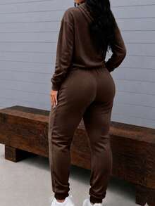 Women Two-Piece Outfits - Cafe - View 2
