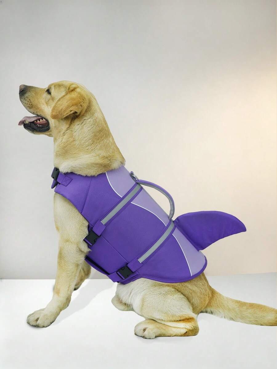 Shark Dog Life Jacket, High Buoyancy Swimming Pet Vest With Handle, Suitable For Small And Medium Dogs