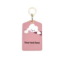 Personalized Cartoon Animal Card Holder, Cute Cat, Seal, Dog, Whale PU Leather ID Badge Holder With Keychain, Custom Text Bus Card Work Access Card Holder, Custom Name Cute Animal PU Card Holder Keychain Personalized Text ID Card Holder Gift - Multicolor 2 - View 15