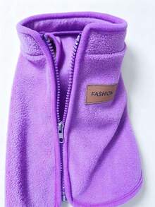 Chaleco de forro polar con cremallera para perro, adecuado para perros pequeños a medianos de menos de 10kg, abrigo de invierno suave y a prueba de viento para perro, chaqueta sin mangas fácil de poner y quitar para cachorro, conjunto de suéter cómodo y cálido para mascota, adecuado para Teddy, Bichón, Bulldog Francés - Multicolor - Ver 10