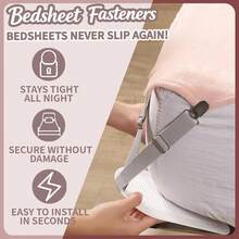2/4pcs Non-Slip Bed Sheet And Sofa Cushion Fixers - Invisible Non-Slip Clips, Seamless Magic Tool, Suitable For Mattresses, Durable Nylon Material, Hand Wash Only, Invisible Non-Slip Bed Sheet Fixers, Suitable For All Mattresses And Mattress Protectors, Furniture Stability, Fashion Design. - Multicolor - View 1