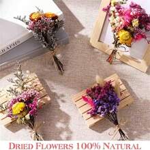 97pcs Bulk Mini Dried Wildflowers Kit - 11 Kinds Natural Dried Floral Stems With Lavender, Pampas Grass, Baby's Breath & Crystal Grass Suitable For Wedding Bouquets, Wreath Making, Resin Crafts, DIY For Christmas Table Centerpieces, Baby Showers - Mini Diy Flowers - View 8