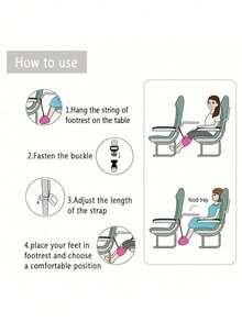 Adjustable Travel Footrest - Airplane Foot Hammock (With Storage Bag), Footrest, Airplane Travel Footrest, Flight Leg Hammock Support - Multicolor - View 10