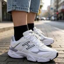 Women Sports Shoes - 白色/銀色 - 查看 3