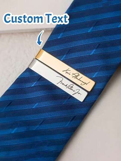 Personalized Men's Tie Clip - Engravable With Name/Message, Accessory For Weddings And Formal Occasions, Durable Gift For Husband, Father