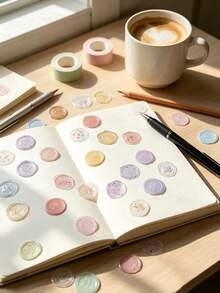18pcs Vintage Wax Seal Candy Stickers, Suitable For Scrapbooking, Journaling, Stationery And Art Supplies, Used For Envelope Sealing And Journal Decoration - Multicolor - View 6