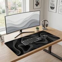 Extra Large Gaming Desk Mouse Pad Black Gray Vortex Marble Texture Non-Slip Durable Rubber Base Smooth Surface Suitable For PC Laptop Office Home Gaming Spacious Workspace Abstract Art Mouse Pad Desk Desktop Decoration Set Back To School Office Supplies - Multi-color - View 6