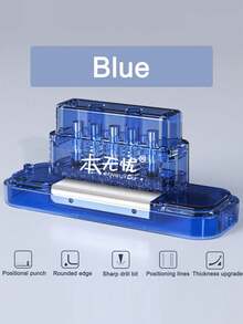 1個 5孔圓環打孔器，極簡實用小尺寸紙張裝訂打孔器，手動壓印多功能打孔器 - 無色 - 查看 14