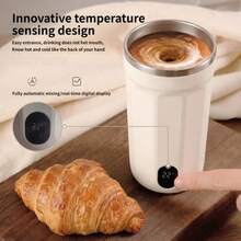 Cangkir Kopi Pengaduk Otomatis dengan Tampilan Suhu Digital, Pengaduk Magnetik 9000 RPM, Rotor PP yang Dapat Dilepas, Cangkir Pengaduk Elektrik Portabel dari Baja Tahan Karat 304, Cocok untuk Kopi, Bubuk Protein, Susu, dan Cokelat. - MultiWarna - View 5