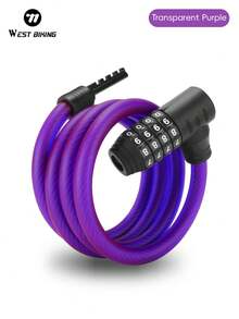 WEST BIKING 1m Color Bike Combination Lock Waterproof And Durable PVC Wrapped Steel Cable Cycling Anti Theft Gear - Multicolor - View 16