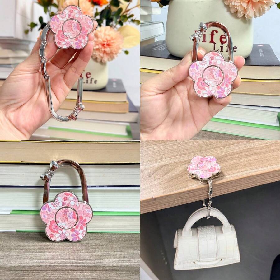 小花向日葵可拆卸可折疊無黏膠可移動包掛鉤 - 彩色 - 查看 1