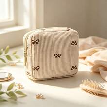 1pc Portable Zipper Bag Sanitary Pads & Tampons Storage Pouch, Multi-Functional Cosmetic Bag, Travel Essential Accessory Gift - Multicolor - View 6