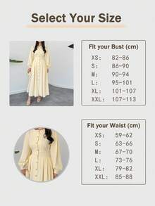 Women's Elegant Long Sleeve Single Breasted Casual Dress, Solid Color, Woven Fabric Spring Yellow - Yellow - View 6