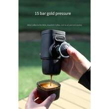 Portable Manual Espresso Maker, 2-In-1 Capsule & Ground Coffee Machine, Hand-Pressed Mini Espresso Coffee Maker For Travel, Camping, Home & Office - Black 15bar High Pressure - View 2
