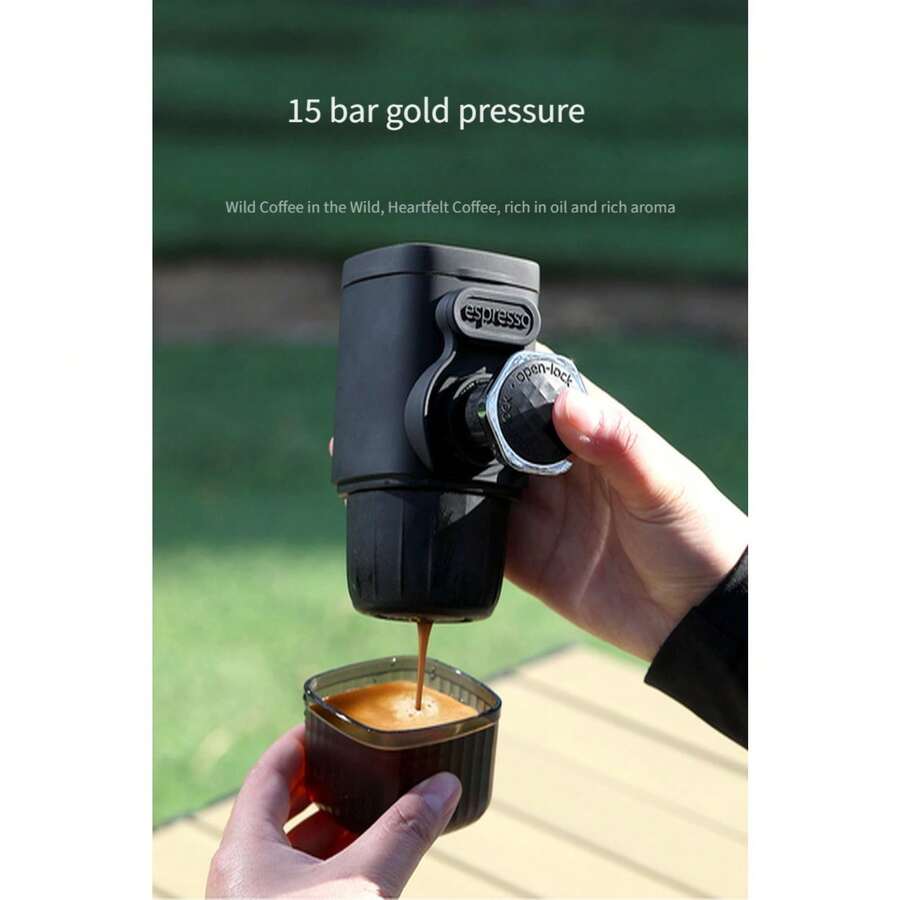 Portable Manual Espresso Maker, 2-In-1 Capsule & Ground Coffee Machine, Hand-Pressed Mini Espresso Coffee Maker For Travel, Camping, Home & Office