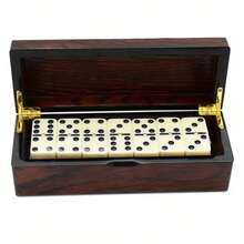 Bộ 28 quân domino gỗ hộp đựng, trò chơi bàn cờ du lịch cầm tay, giải trí thư giãn, domino cổ điển cho người lớn, trò chơi ngoài trời | Trò chơi bàn cờ cổ điển, trò chơi bàn, trò chơi thẻ tương tác - Nhiều màu - Xem 8