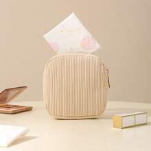 1pc Portable Zipper Bag Sanitary Pads & Tampons Storage Pouch, Multi-Functional Cosmetic Bag, Travel Essential Accessory Gift - Multicolor - View 7