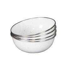 Deluxe 24-Piece Enamel Tableware Set - Enamel Plates And Bowls Lightweight And Durable Camp Dish Set For Camping And Backpacking Plates And Bowls For 4 People - White - View 5