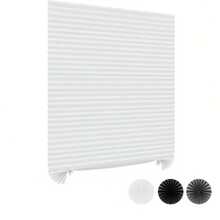1pc Self-Adhesive Blackout Zebra Blinds, Adjustable Pleated Shade, Easy Installation And Removal, Suitable For Windows, French Doors, Kitchen, Bathroom, Room Decor, Living Room Decor, Office, Study And More - Multicolor - View 12