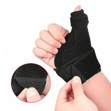 1 buah Penyangga Pergelangan Tangan dan Jempol Unisex yang Dapat Diatur, Penstabil Jari, Cocok untuk Tangan Kiri dan Kanan - Hitam - View 3