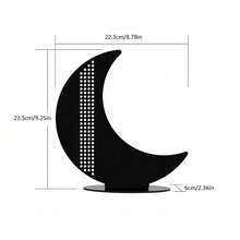 Hollow Out Assemble Acrylic Ramadan Decor, Crescent Moon Mosque Palm Tree Table Sign, Ramadan Kareem Eid Mubarak Muslim Home Tabletop Ornament Festival Gift - A - View 11