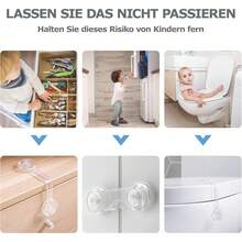 4/6/8/10/12/14/16PCS Child & Baby Safety Locks, Transparent Child Safety Cabinet Door Locks, Suitable For Refrigerator, Cabinet, Drawer, Toilet, Easy Installation Without Tools - Multicolor - View 4