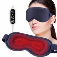Hailicare Electric Steam Eye Mask, 3D Massage Eye Mask, Constant Temperature Hot Compress, Smart Timing, Sleep Shading, Ideal For Office Lunch Break & Bedroom Use - Navy Blue - View 1