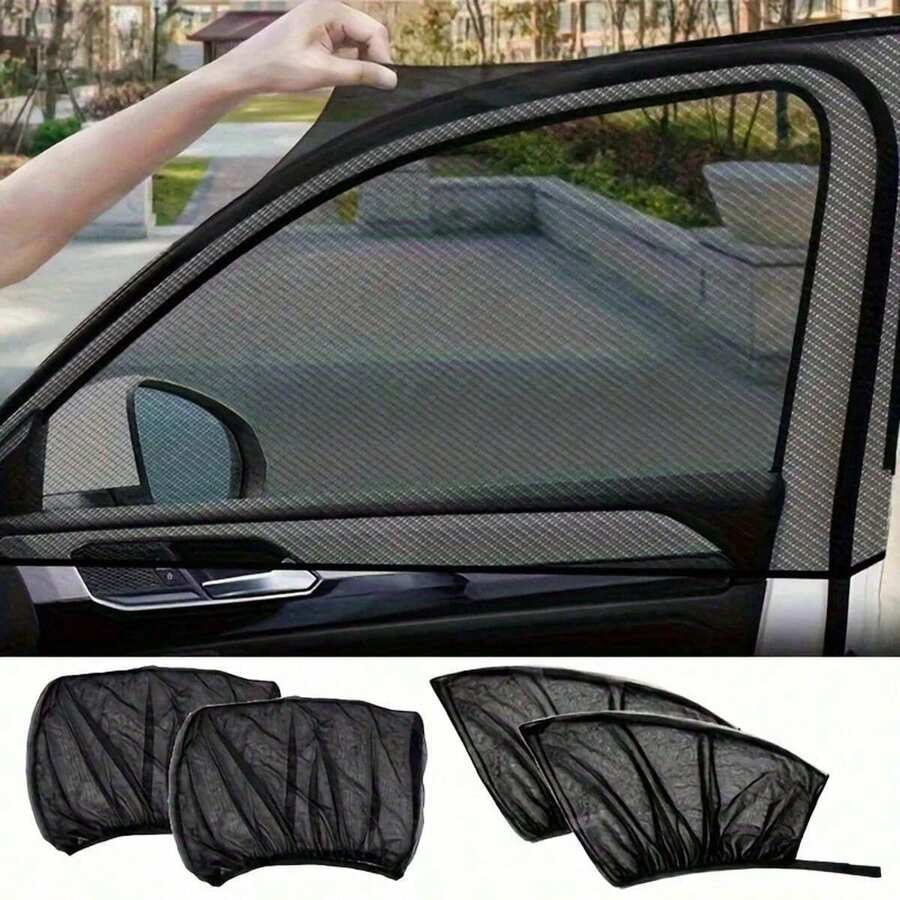 2 Piezas Accesorios Universales de Estilo para Coche Parasol de Ventana Lateral Parasol de Ventana Trasera Protección UV Visera Solar