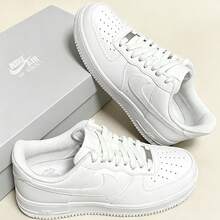 Nike Air Force 1 Low Pure White Sleek Clean Design Everyday Fashion Shoes - 白色 - 查看 2
