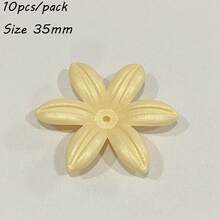 Acrylic Six Petal Flower Chrysanthemum Fantasy Gold Handmade DIY Material Wholesale Hair Rope Bead Jewelry Accessories Loose Beads - Multicolor - View 18