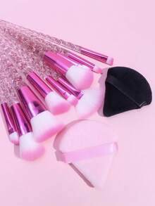 4pcs Random Professional Makeup Beauty Tools Pink Rose Red Eye Makeup Brush Set - Multicolor - View 4