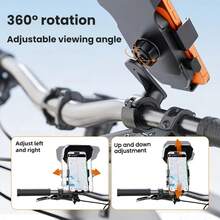 Bicycle & Motorcycle Universal Phone Holder, 360° Rotating Adjustable With Sunshade, Compatible With Most Smartphones, Enhances Riding Navigation Safety - Multicolor - View 8
