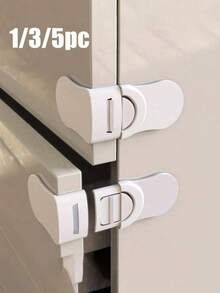 1/3/5 gói khóa ngăn kéo, khóa tủ chống trộm nâng cấp, khóa góc chống trộm hai nút, độ bám dính mạnh, phù hợp cho tủ, ngăn kéo, tủ lạnh, vòi sen, v.v., bảo vệ đa năng, không cần khoan - Nhiều kiểu dáng - Xem 3